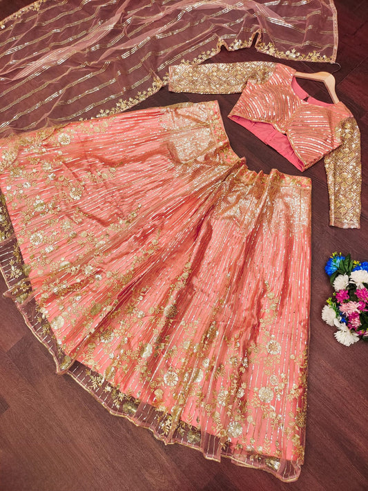 Lehenga Rose Bollywood