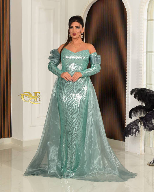 Robe de Soirée Manches Longues